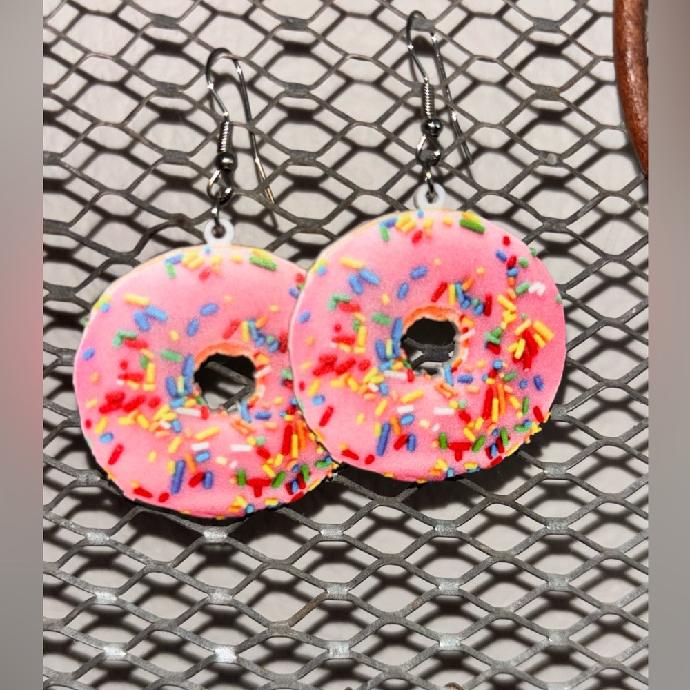 Colorful Donut Earrings for work !